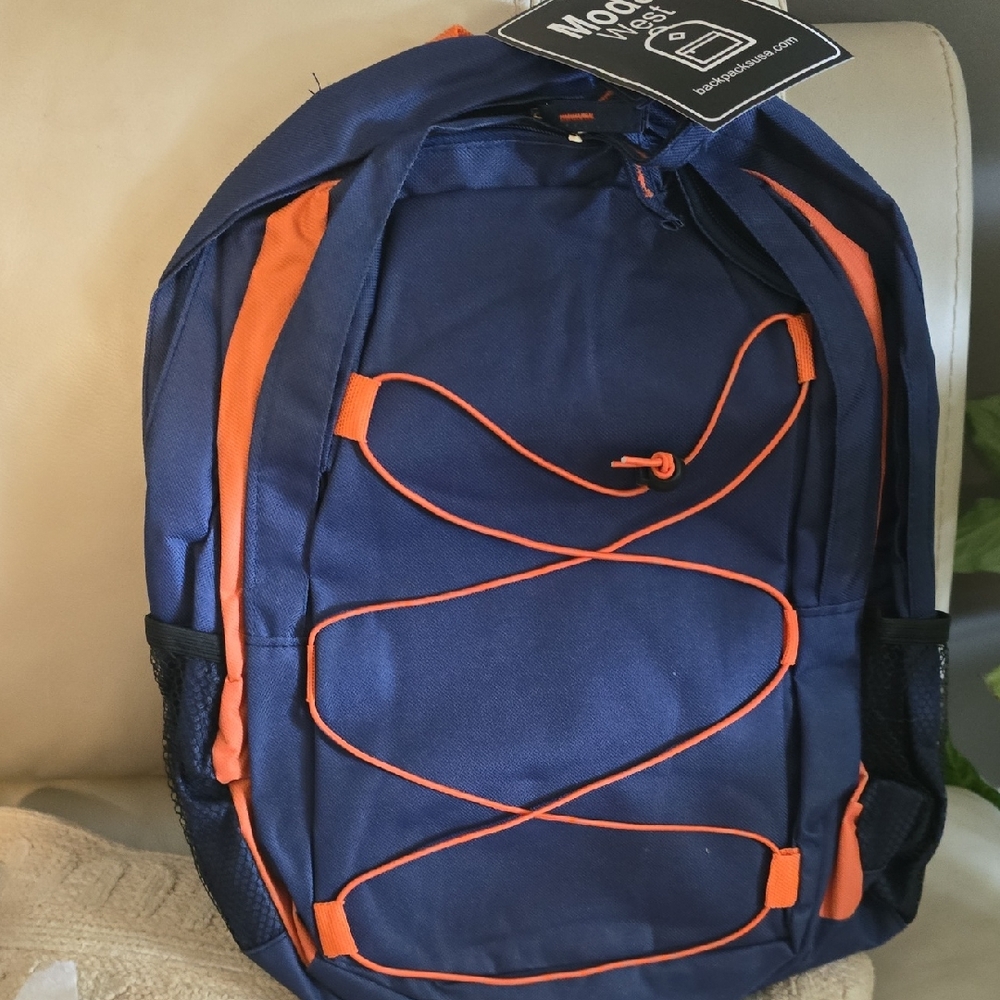 Moda International Blue and Orange Backpack with Durable Design